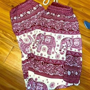 Elephant flowy pants